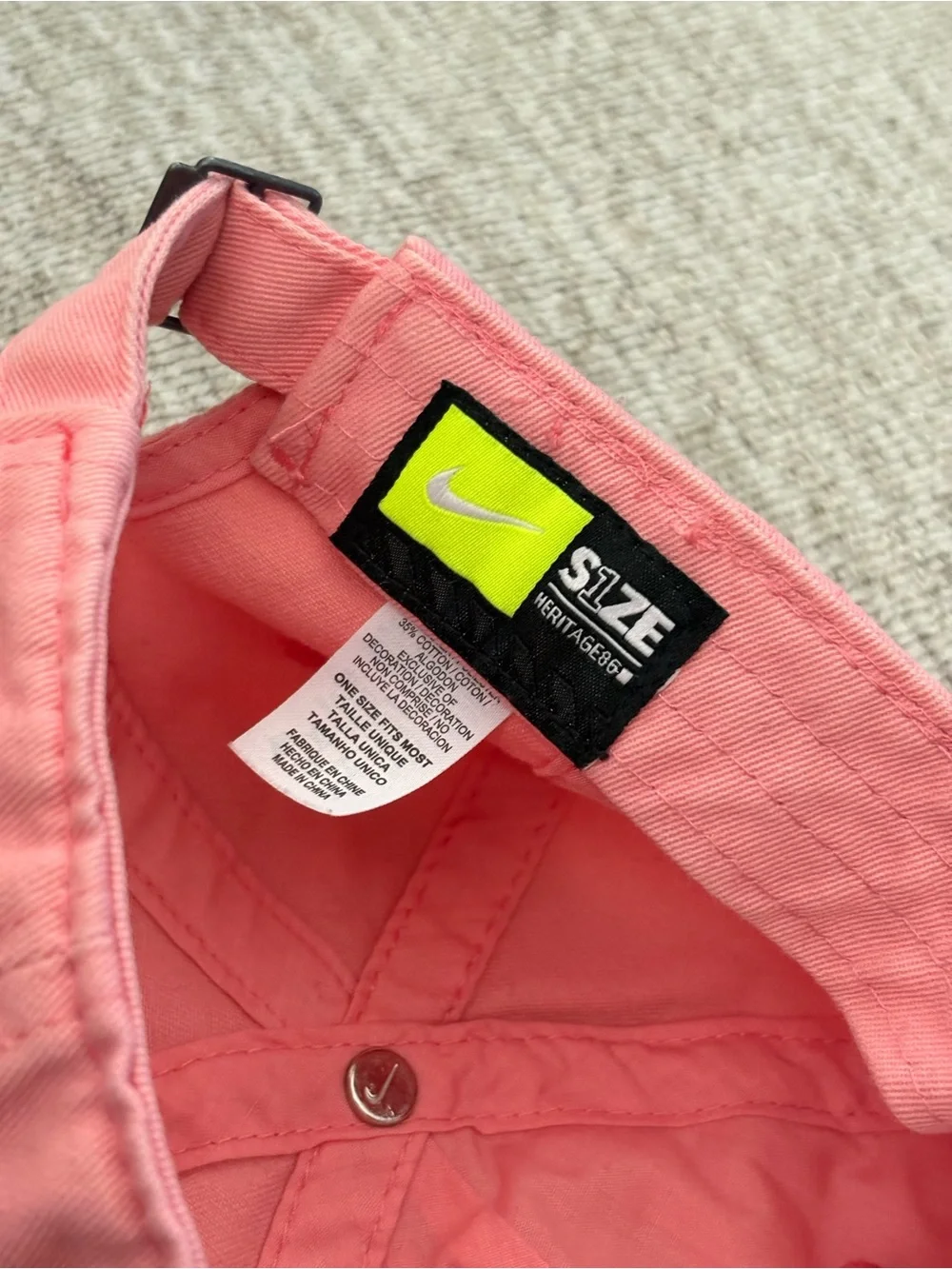 Nike Woman’s Coral Pink Logo Baseball Cap